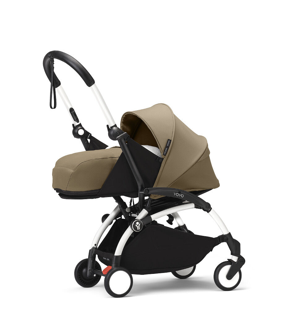 Stokke® YOYO³ kolica s mekanim košarom za novorođenče - crna šasija