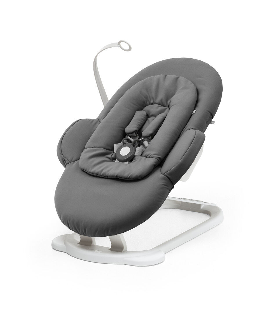 Stokke Steps Bouncer White/Herringbone Grey