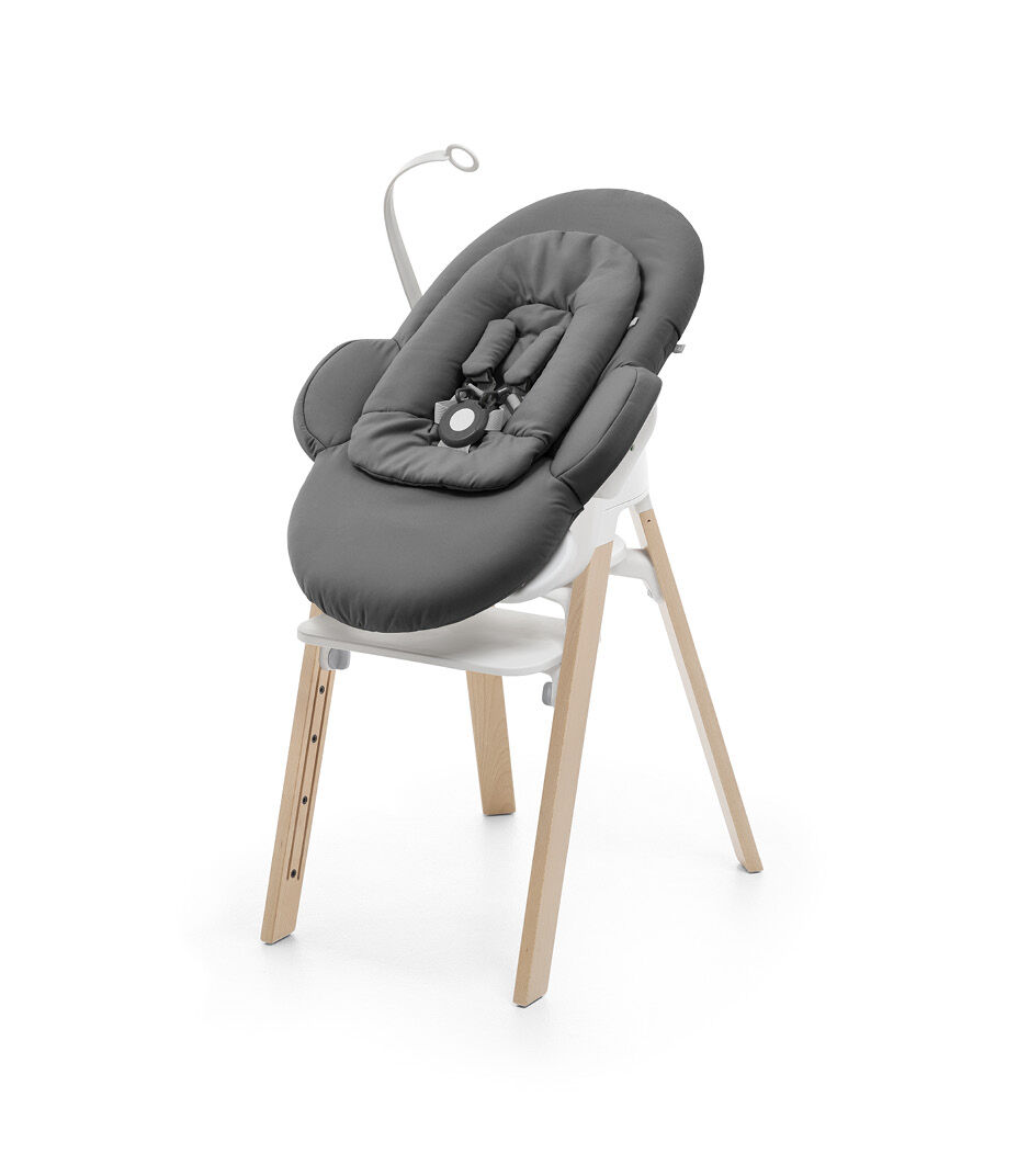 Stokke Steps Bouncer White/Herringbone Grey